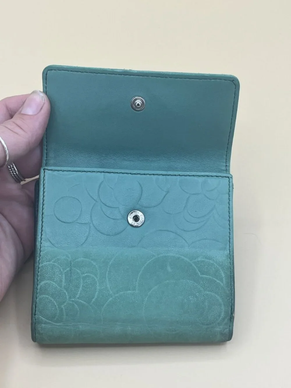 CHANEL worn stitching corners